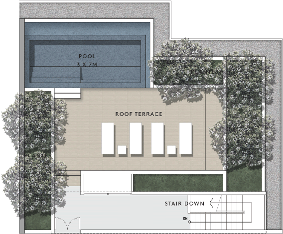 K3-rooftop - Floor Plan (574x650), Png Download
