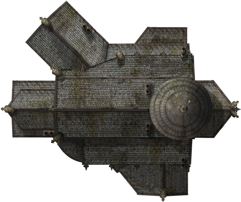 Foxglove Manor Roof By Hero339 On Deviantart - Top Down Roof (970x824), Png Download