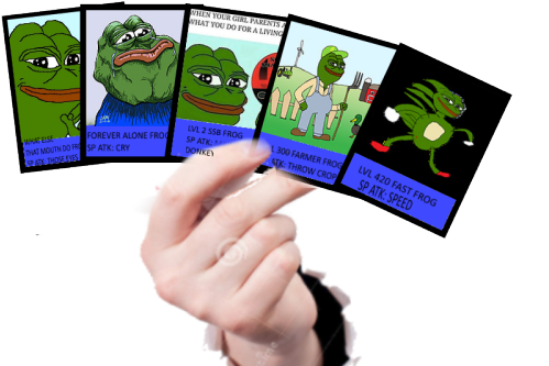 Collect Over 1200 Rare Pepes And Share With Your Friends - Pepe Trading Cards (500x375), Png Download
