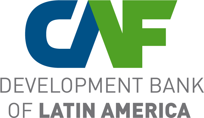Caf Logo Color Vertical Inglés-1 - Caf Development Bank Of Latin America Logo (808x479), Png Download
