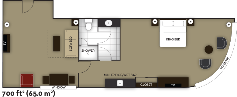 2 Room Suite Embassy Suites Niagara Falls (780x319), Png Download
