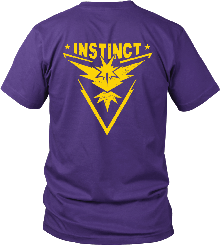 Team Instinct Pokemon Go Shirt, Fast Shipping (1000x1000), Png Download