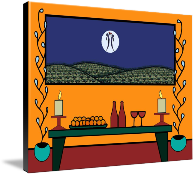 Harvest Moon By John Kraft - Harvest Moon (650x584), Png Download