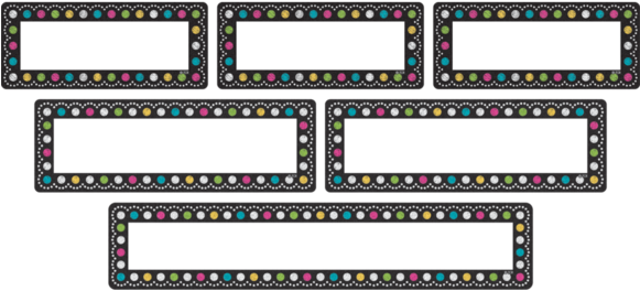 Chalkboard Brights Clingy Thingies̴ Labels - Chalkboard Brights Clingy Thingies Labels (580x580), Png Download