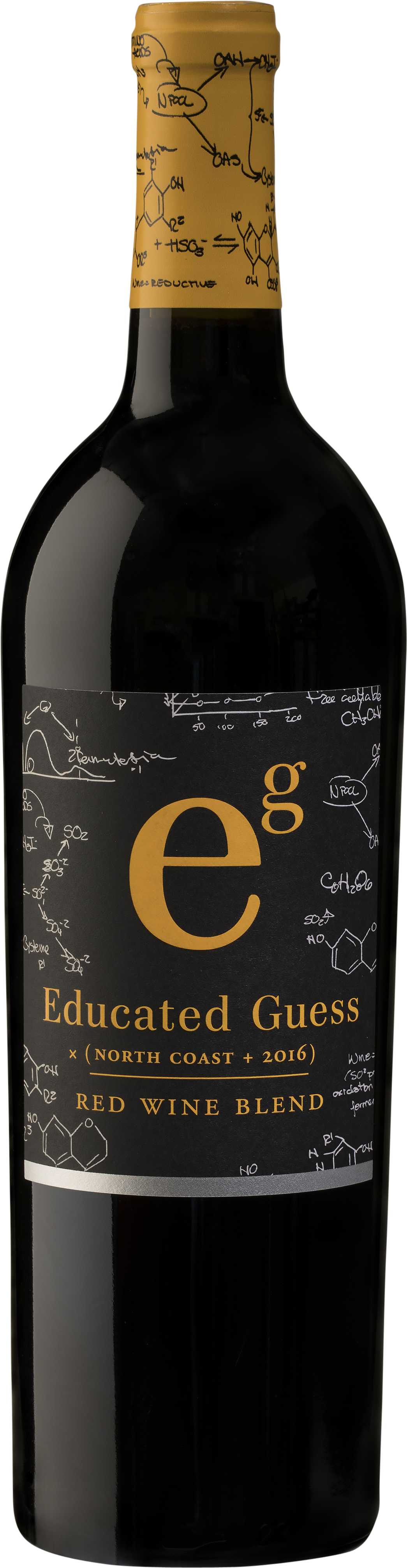 2016 Educated Guess Red Blend Bottle Shot - Educated Guess North Coast Cab (1500x4199), Png Download