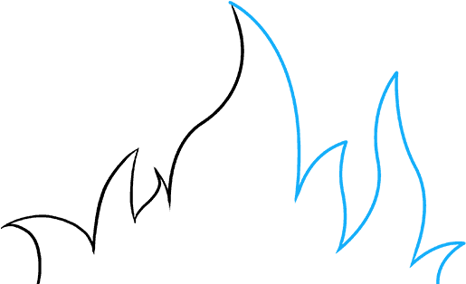 How To Draw Flames And Smoke - Drawing (680x678), Png Download