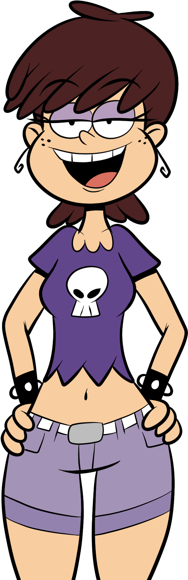 Luna Loud Clothing Facial Expression Nose Purple Fictional - Loud House Luna Adult (900x2000), Png Download