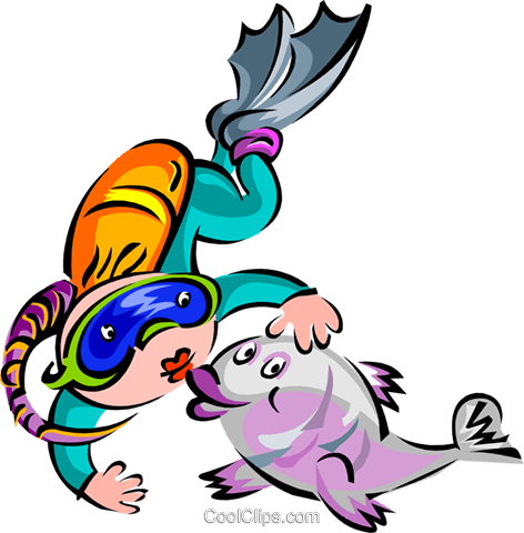 Scuba Diving Cartoon - Kids Scuba (472x480), Png Download