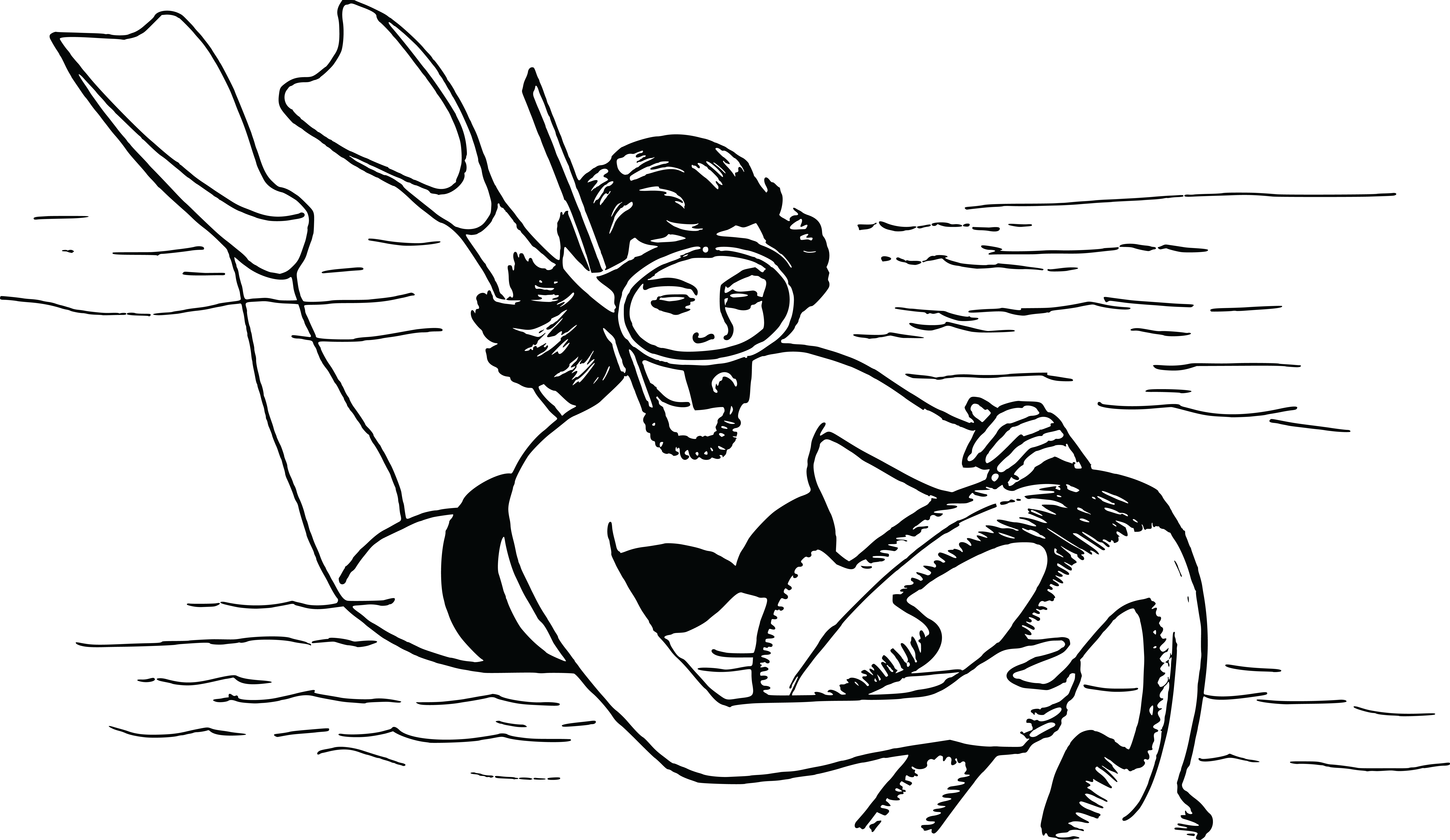 This Free Icons Png Design Of Scuba Diver 2 (2227x1291), Png Download