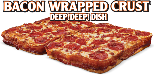 Little Caesars Has Not Only Topped Their Newest Pizza - Little Caesars Bacon Stuffed Crust (600x344), Png Download