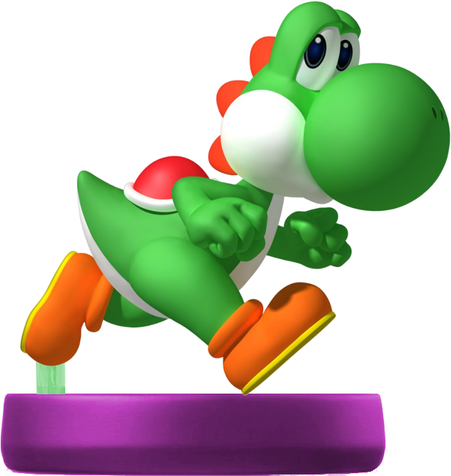 Sfw Yoshi Amiibo - Yoshi Mario (1024x1024), Png Download