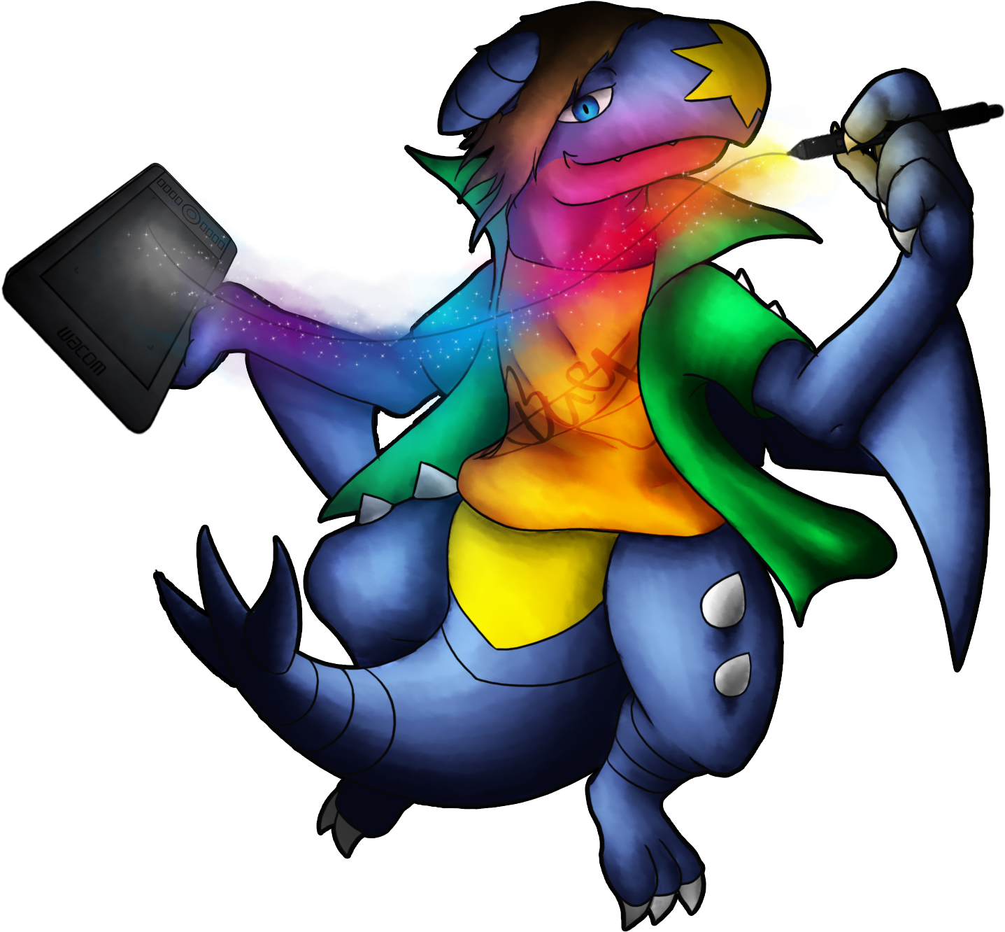Reezy The Garchomp - Cartoon (1500x1500), Png Download