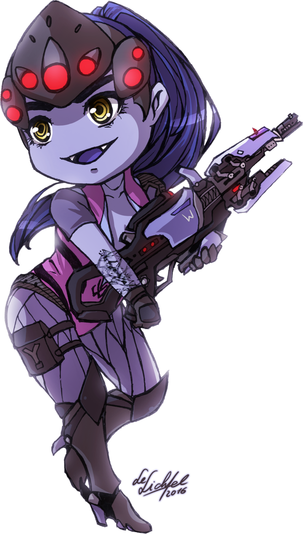 Overwatch - Overwatch Chibi Widowmaker (1024x1806), Png Download