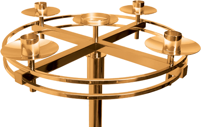 Advent Wreath Stands Brass (800x507), Png Download