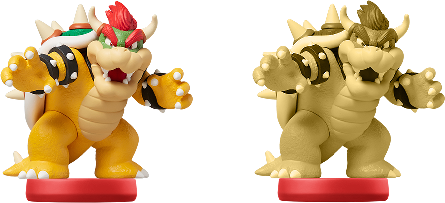 Gold Mario Amiibo Png Graphic Black And White - Amiibo Supermario Bowser Nintendo Wii-u (1000x537), Png Download