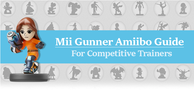 Amiibo Super Smash Bros - Mii Gunner (nintendo Wii (672x372), Png Download