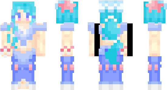 Minecraft Skin Primarina - Minecraft (600x348), Png Download
