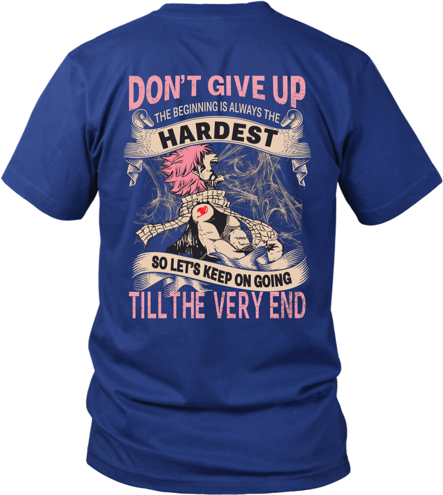 Don't Give Up Natsu Dragneel - Bowling Shirt Design V Neck (1000x1000), Png Download
