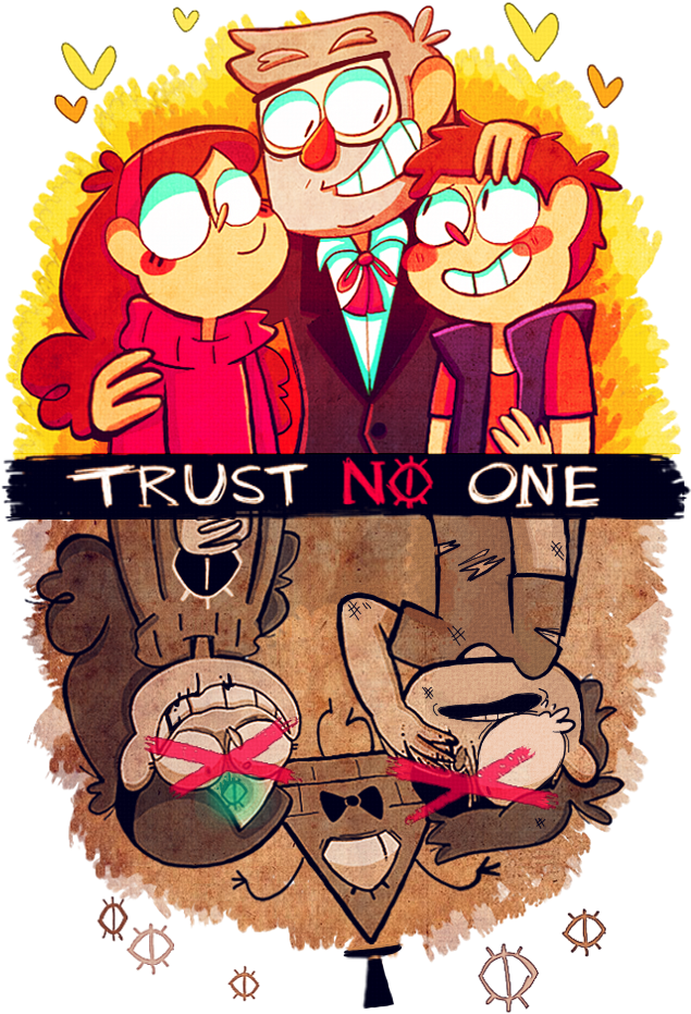 1 Trust No One Mabel Pines Dipper Pines Grunkle Stan - Trust You Trust No One Gravity Falls (670x955), Png Download