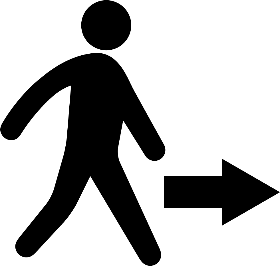 Man Walking Towards Right Direction Comments - Internally Displaced Person Icon (981x932), Png Download