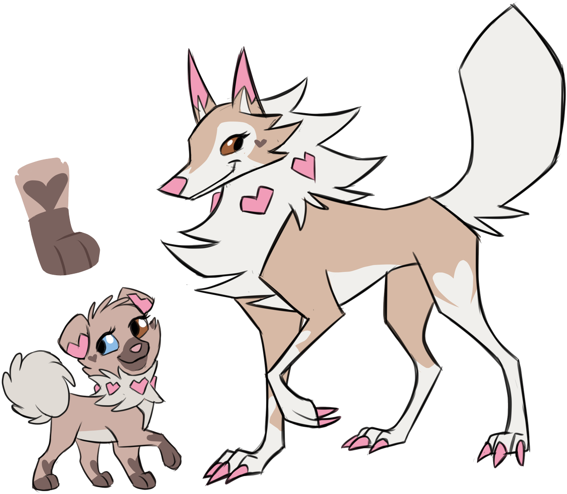 0 Replies 14 Retweets 40 Likes - Rockruff And Poochyena (1200x1014), Png Download