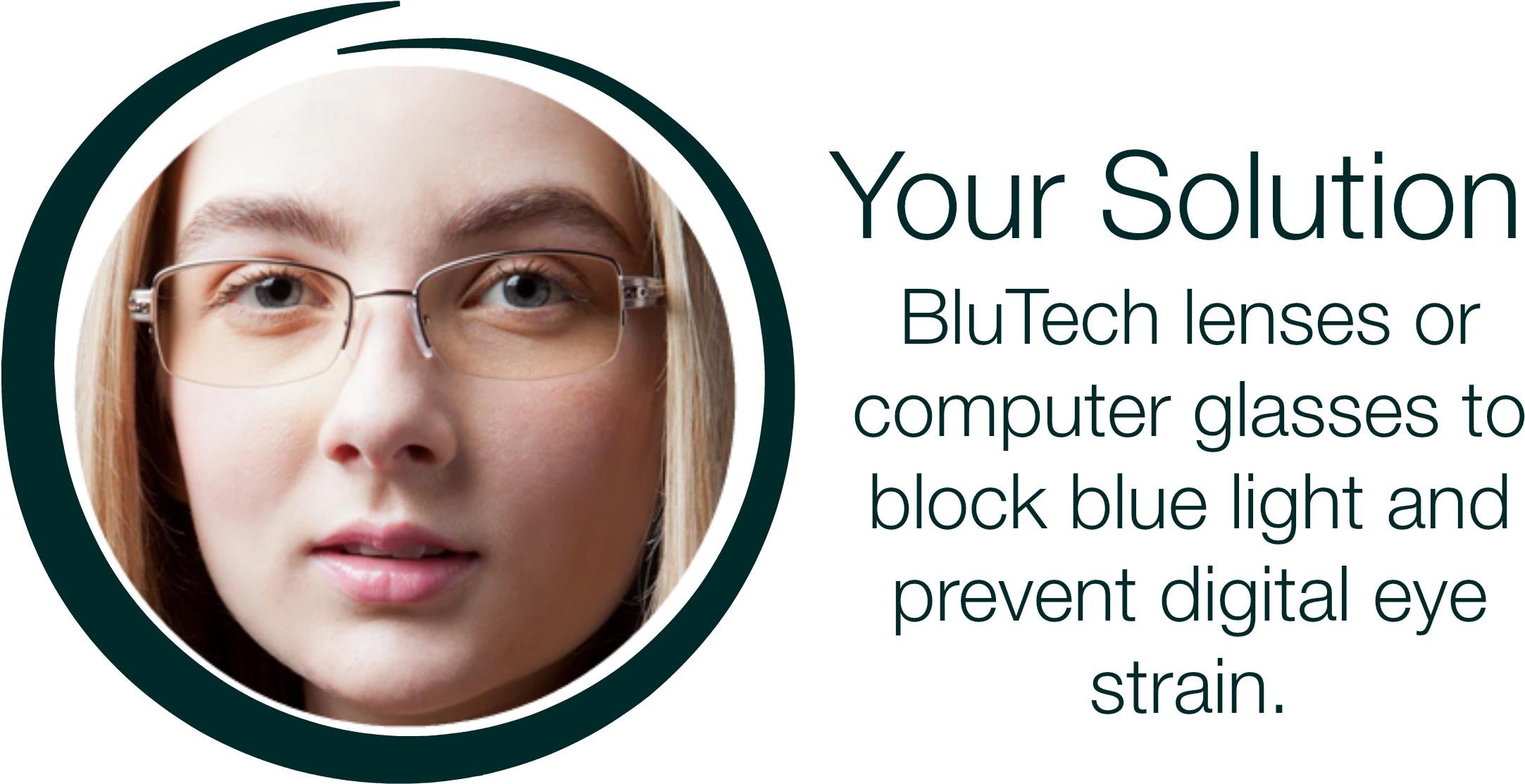 Yoursolution1 - Blue Lens Computer Glasses (2317x1128), Png Download