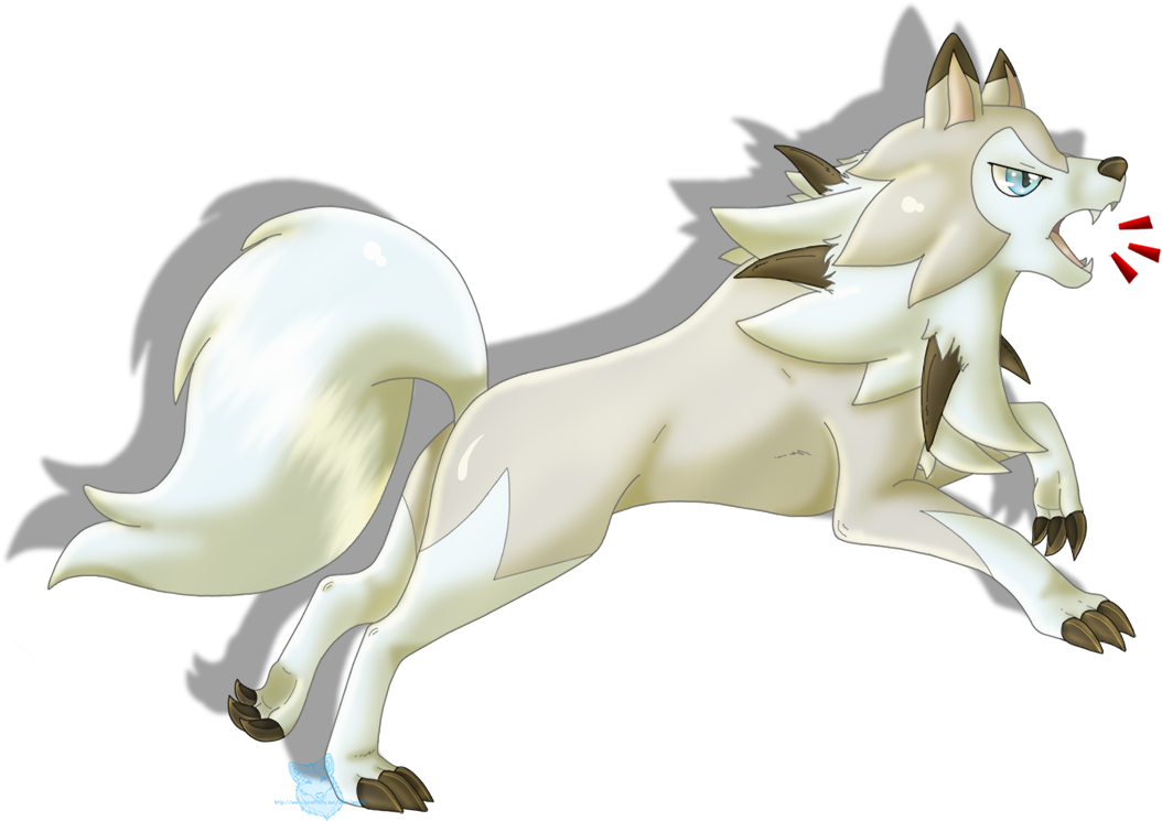 Rockruffs Evoled Form - Cartoon (1071x812), Png Download