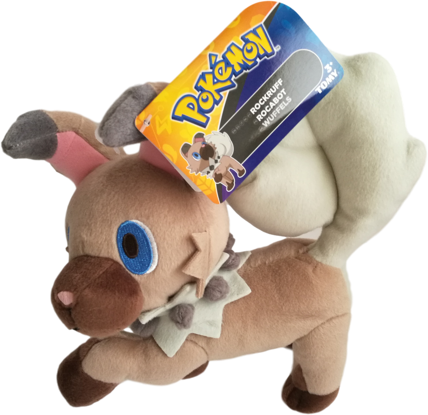 Official Pokemon 8" Rockruff Plush - Pokémon: Jirachi - Wish Maker (2004) (1648x1614), Png Download