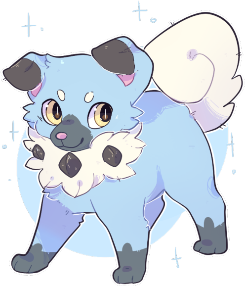 Blue Pupper To Wish You Well On Your Shinies - Cartoon (540x598), Png Download