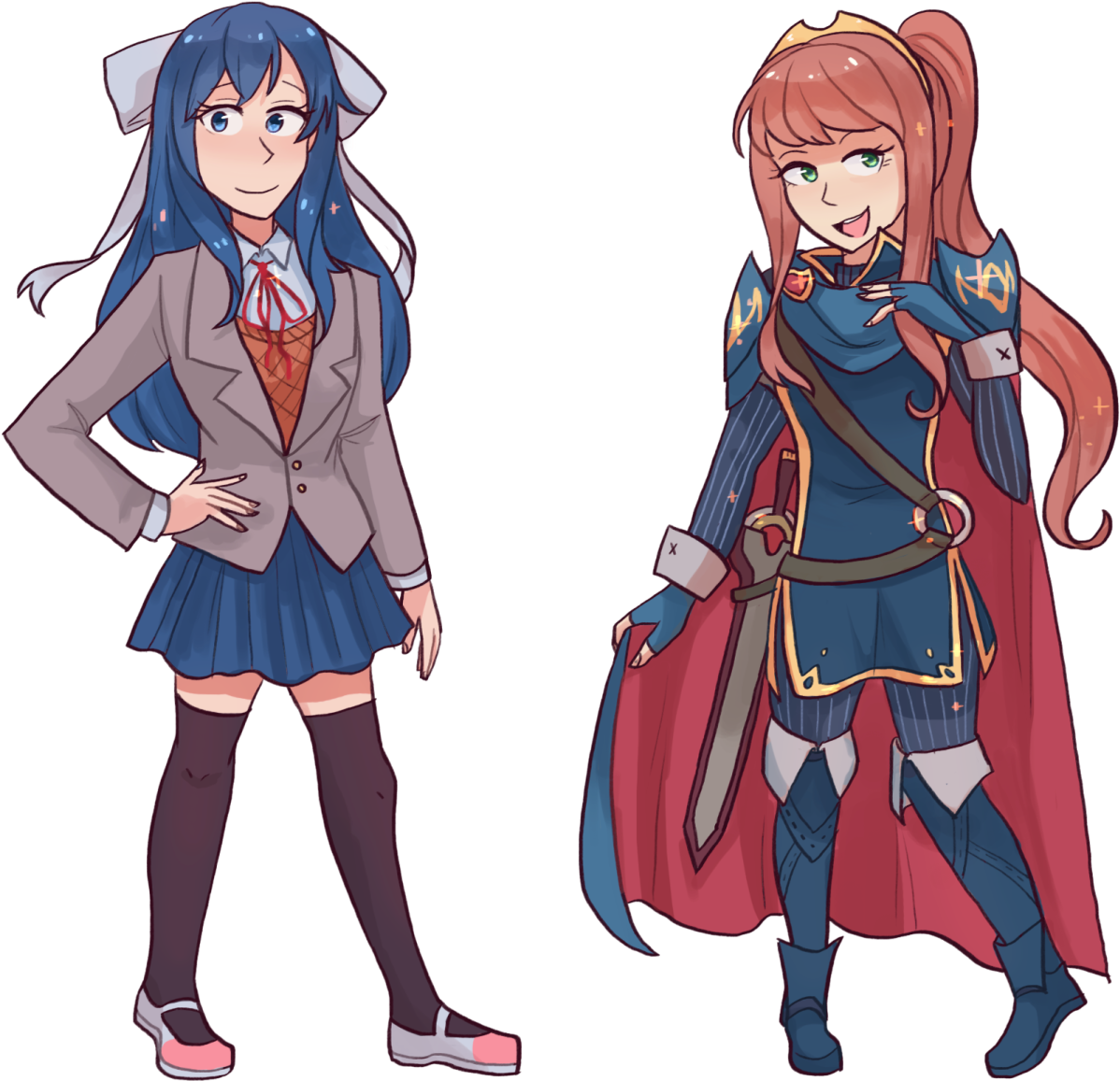 Commissioned Someone To Have My Two Fave Girls Outfit - Lucina Is Best Girl (1280x1201), Png Download