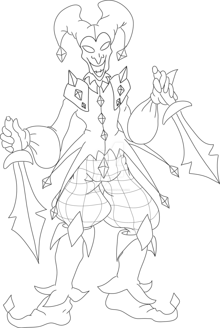 Shaco, The Demon Jester By Fluffy-sama On Deviantart - Desenhos Do Shaco Lol (733x1089), Png Download