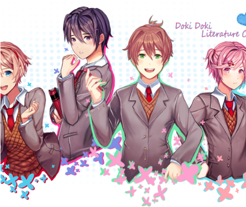 Default - Male Doki Doki Literature Club (500x500), Png Download
