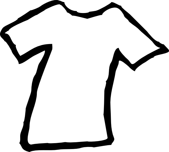 Clothes Black And White Clipart Kid - Clothes Clipart Black And White Png (569x514), Png Download