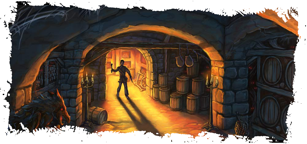 Brynn Leads The Keepers Down To The Stairs Once More - Hero-u: Rogue To Redemption (1000x468), Png Download