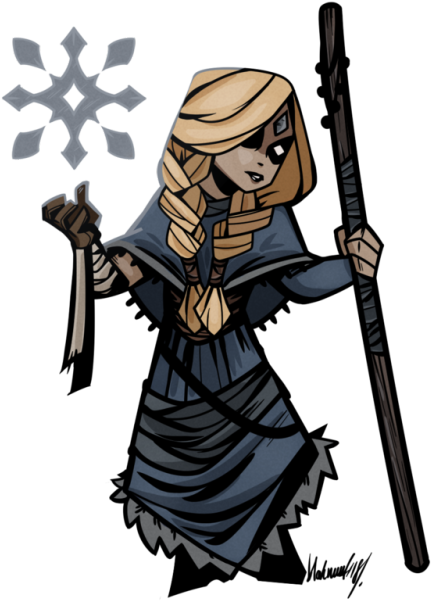 Crystal Maiden In Darkest Dungeon Style, Even With - Darkest Dungeon Style Png (500x709), Png Download