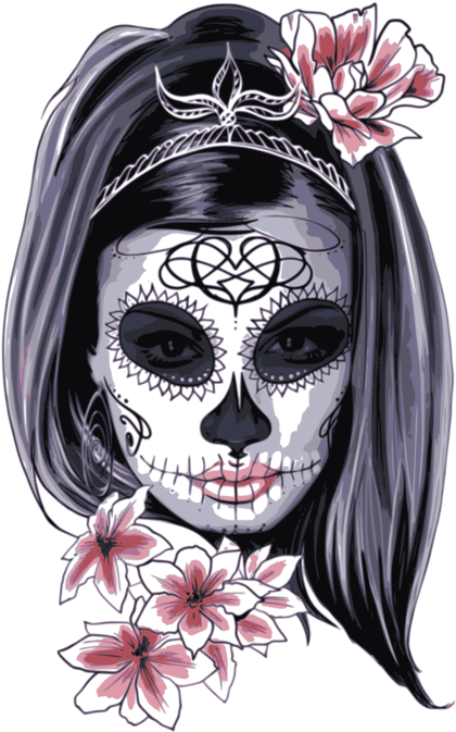La Calavera Catrina Skull Day Of The Dead T-shirt - Calavera Catrina (530x750), Png Download