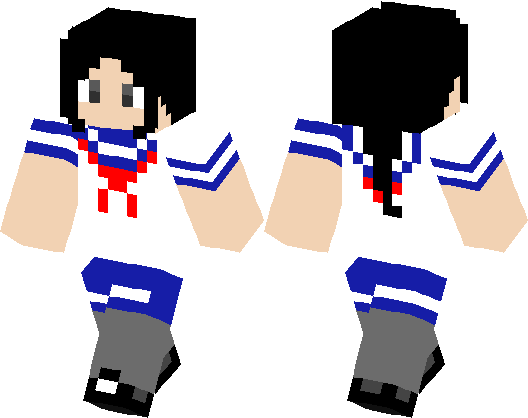 Skin Minecraft Yandere Simulator (528x418), Png Download