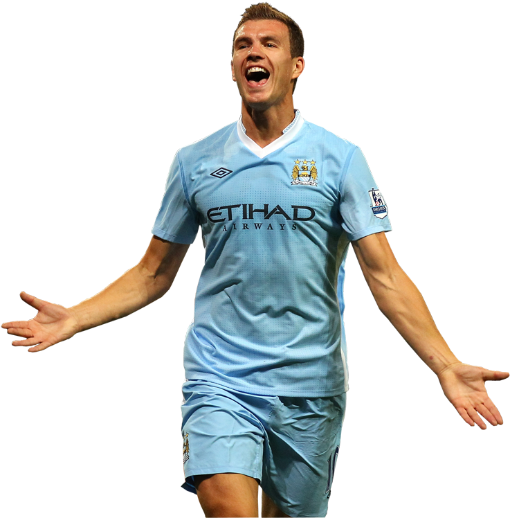 Edin Dzeko Wallpaper Man City (1200x865), Png Download