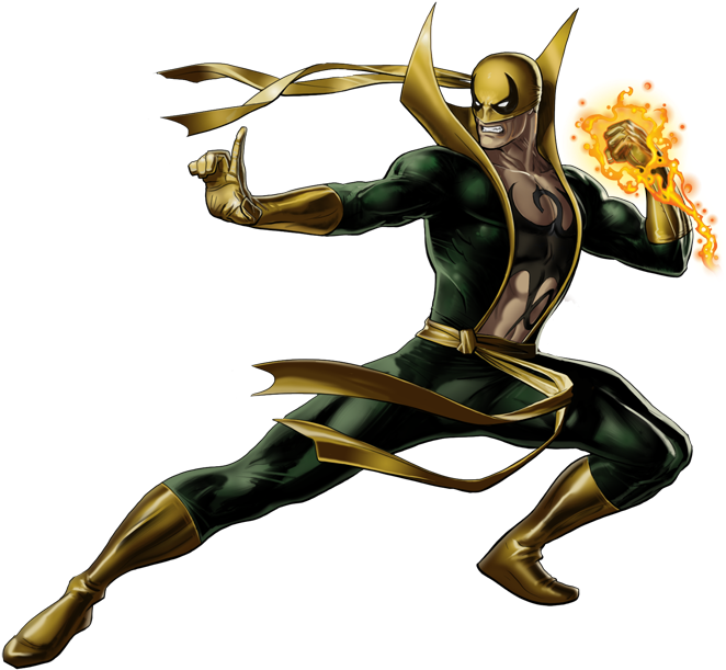 Iron Fist Right Portrait Art - Iron Fist Comic Png (685x630), Png Download
