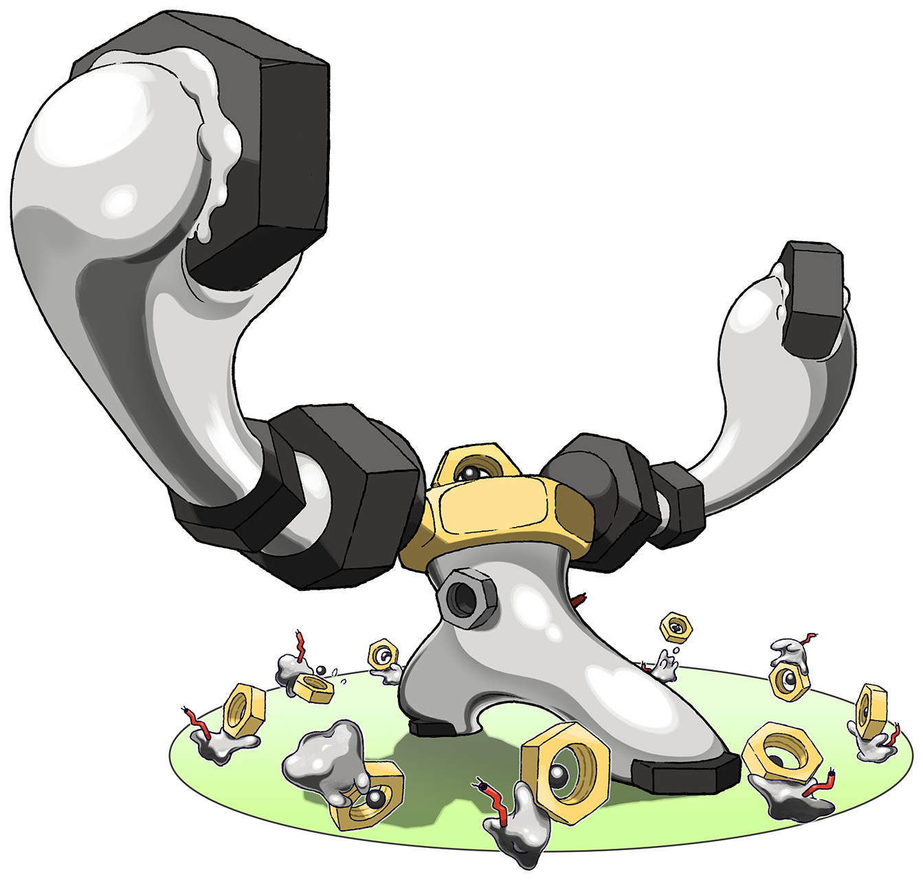 Melmetal - Pokemon Melmetal (1486x1303), Png Download