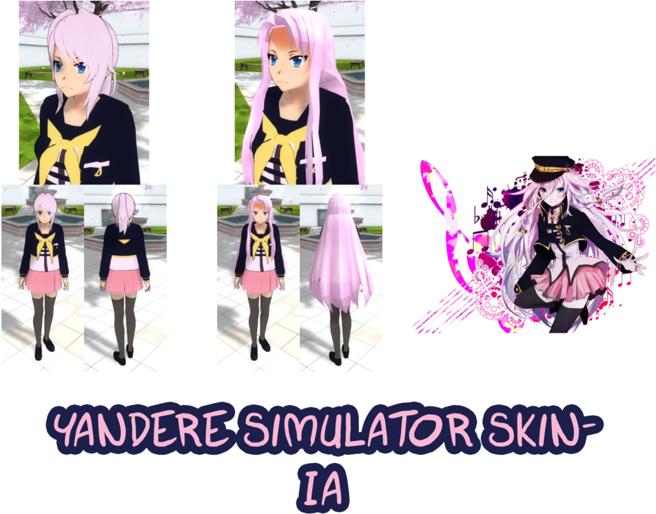 Yandere Simulator - Yandere Simulator Skin Ia (1011x791), Png Download