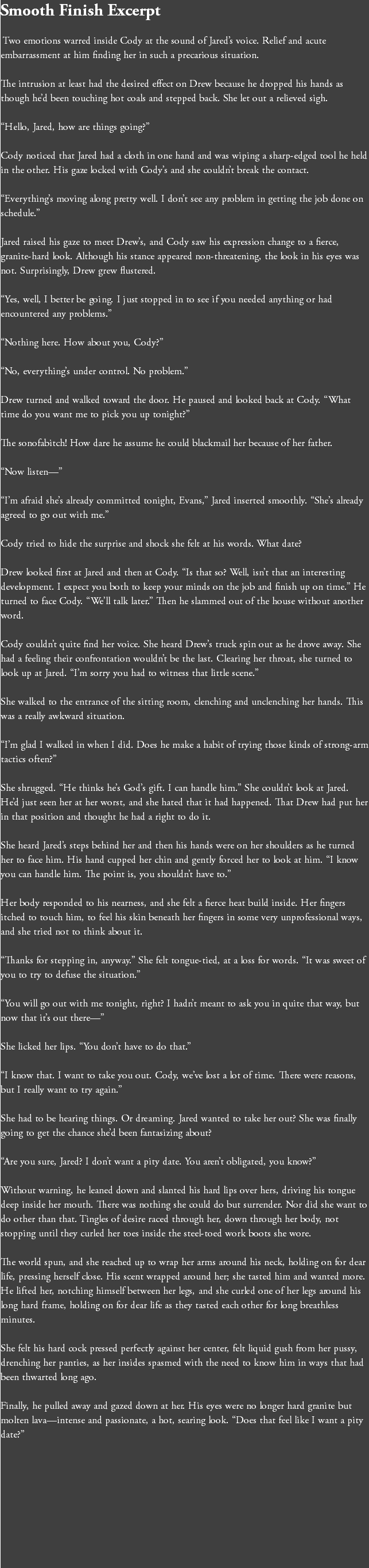 Smooth Finish Excerpt Two Emotions Warred Inside Cody - Wedding Crashers (643x2728), Png Download