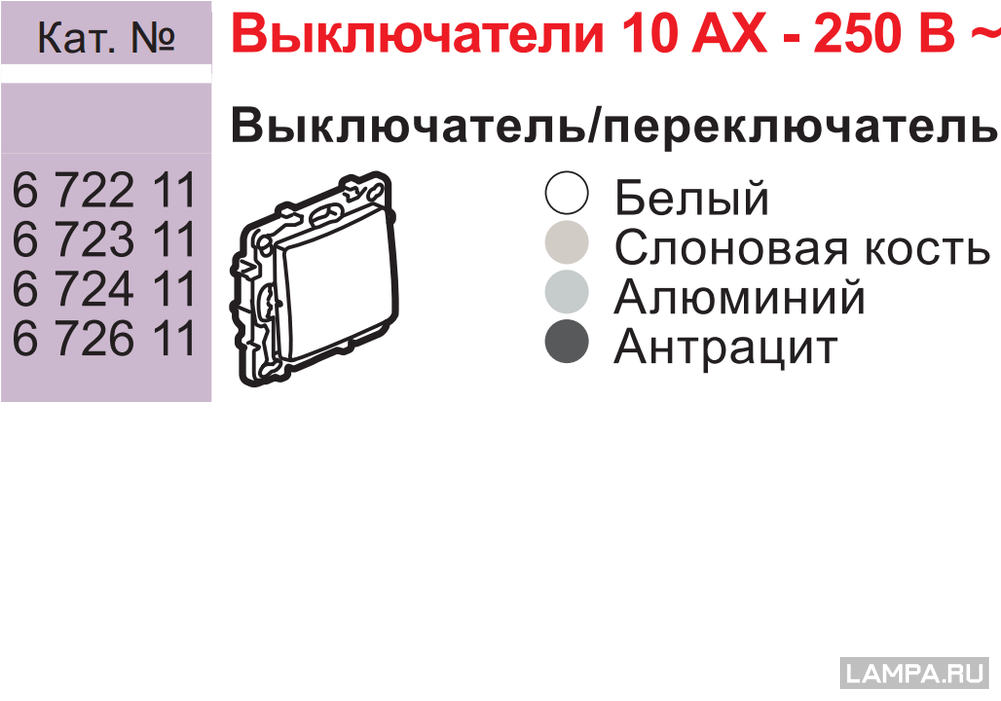 Сп Etika Plus Авт - Va-et-vient Niloé À Voyant Lumineux - 10a - Ivoire (1000x1000), Png Download