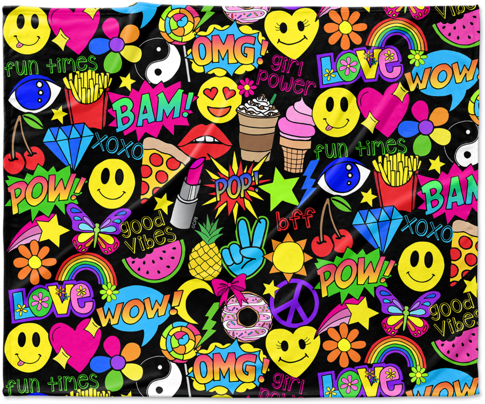 Fun Times Blanket - Pop Art (1024x859), Png Download