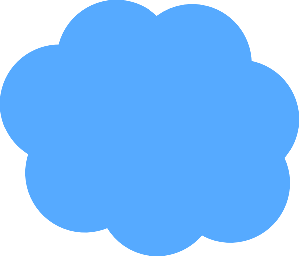 Related Wallpapers - Clip Art Blue Cloud (600x514), Png Download