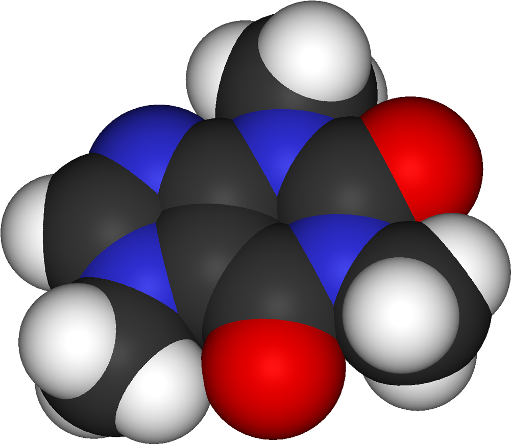 La Molécule De La Caféine (1100x969), Png Download