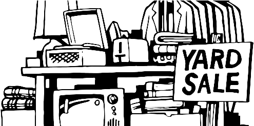 18 Awesome Tips For Hosting A Successful Garage Sale - Garage Sale Black And White (520x245), Png Download