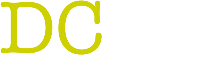 Dc Media Peeps Logo White Text Horizontal - Man Cave Art Print - Mini By Retro Designs (1000x391), Png Download