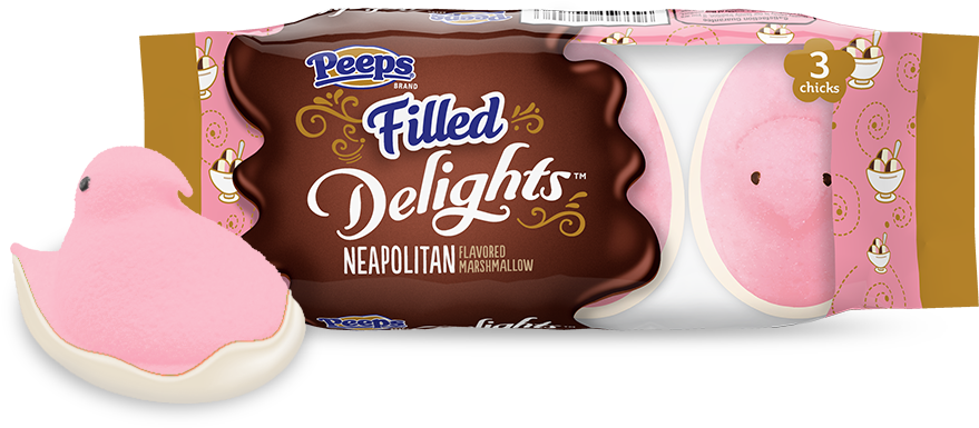 Oh - Peeps Triple Chocolate Filled Delights (1008x538), Png Download
