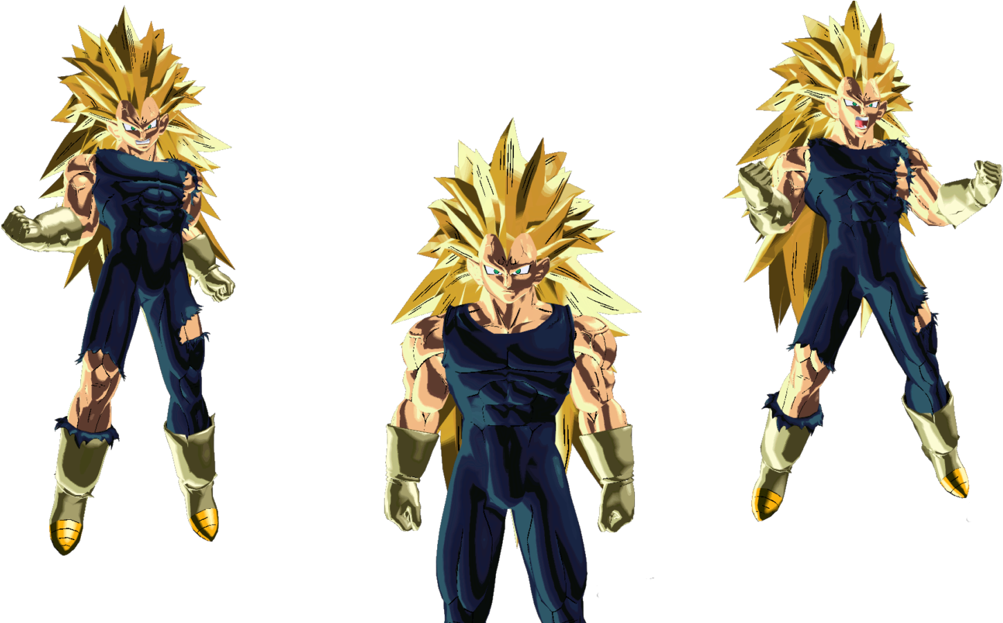 Majin Vegeta - Super Saiyan 3 Majin Vegeta (1600x900), Png Download